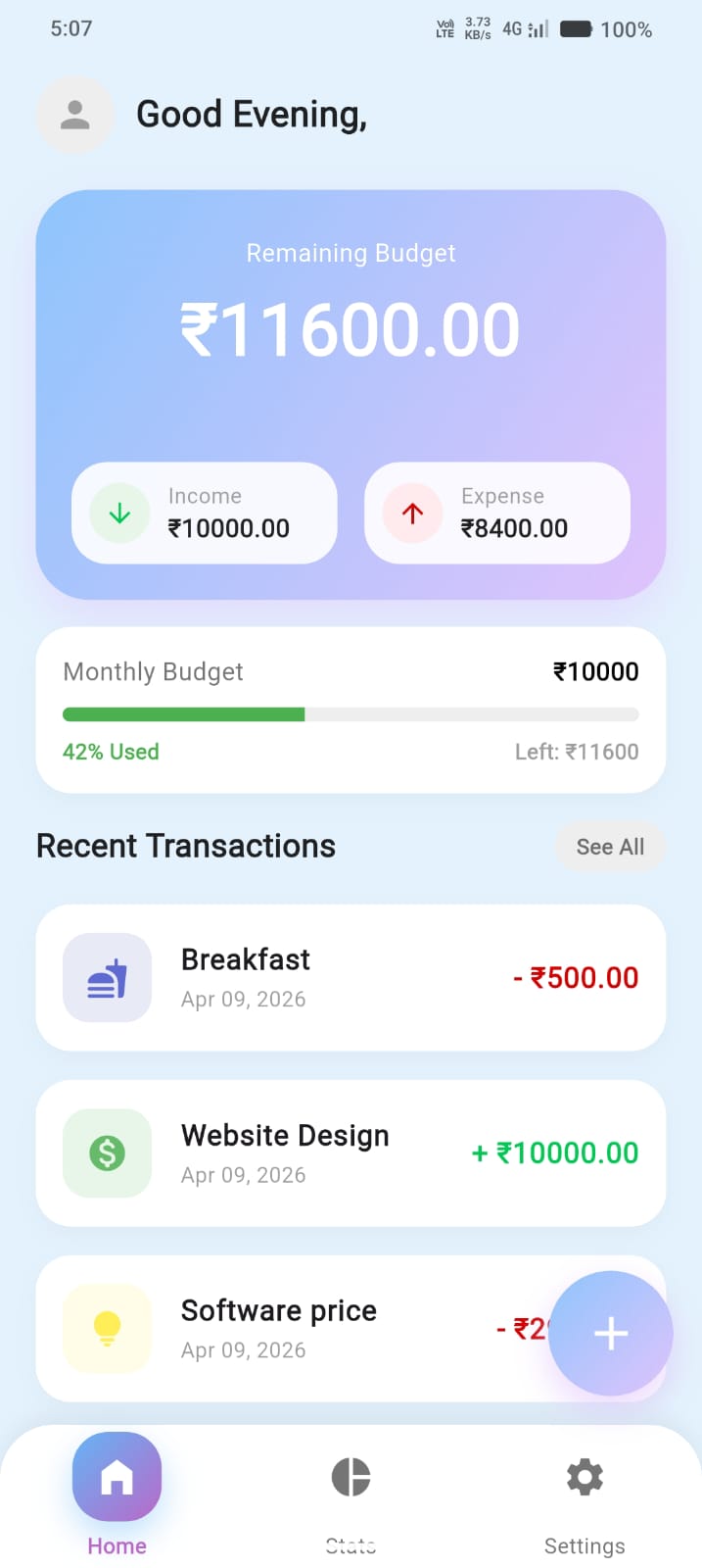 PocketLog App UI